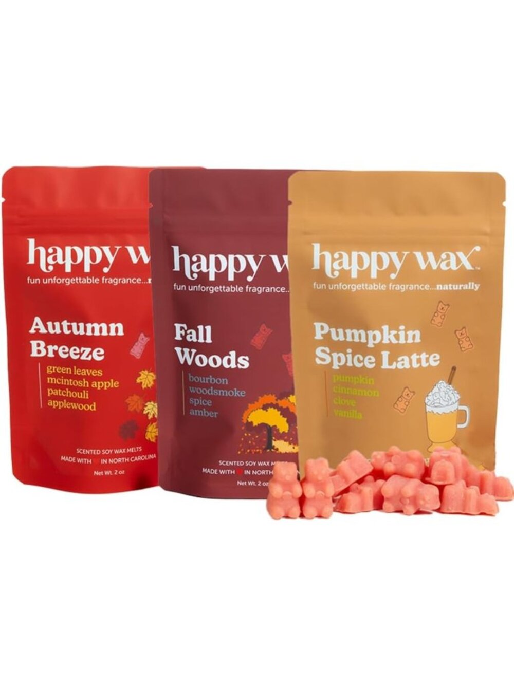 Cozy Fall Scented Soy Wax Melts Variety Pack - 6oz Autumn Fragrance Collection